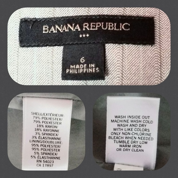 GRAY PIN STRIPE BANANA REPUBLIC DRESS - Picture 4 of 4